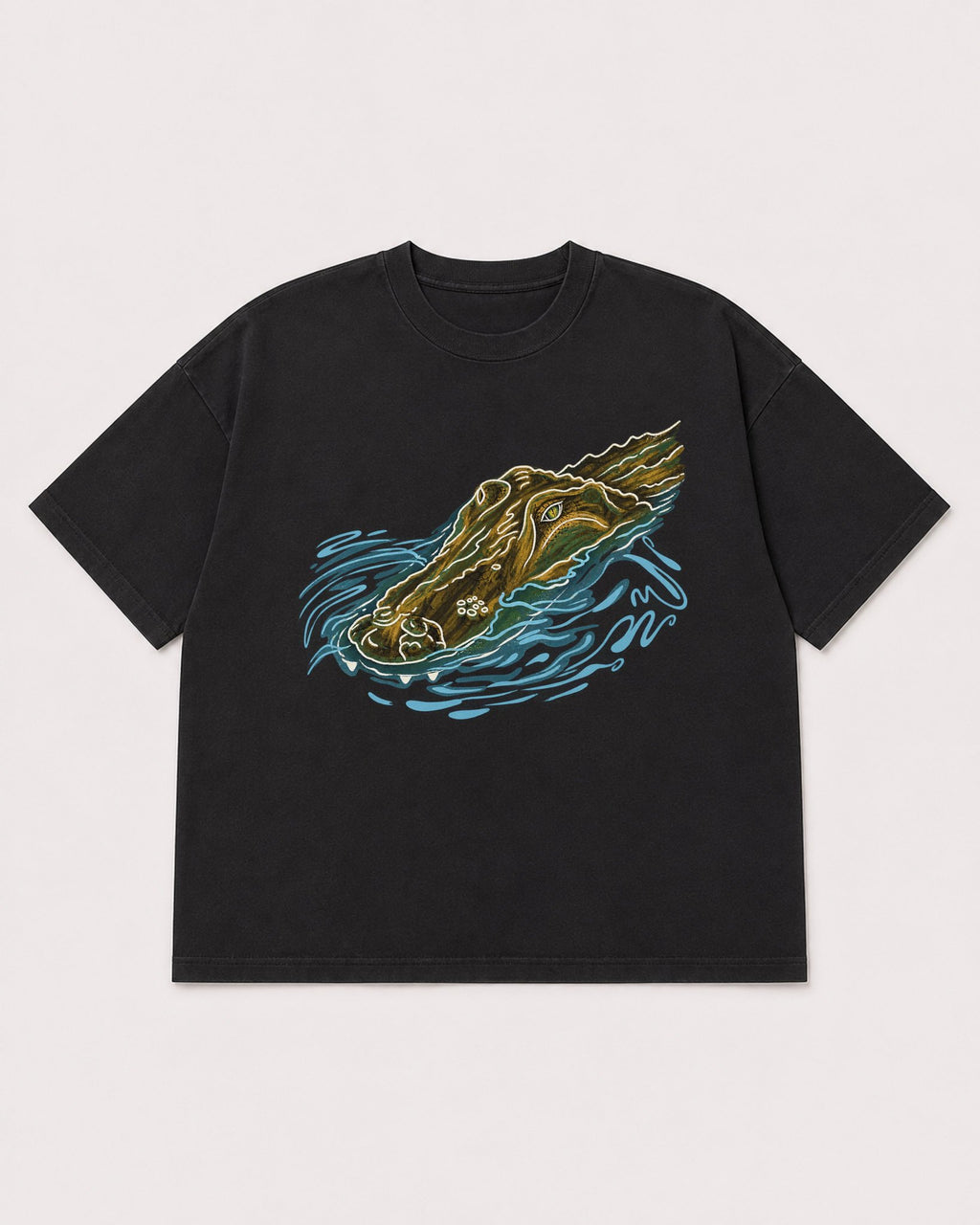 Mockup Boxy Heavyweight Tee Black product