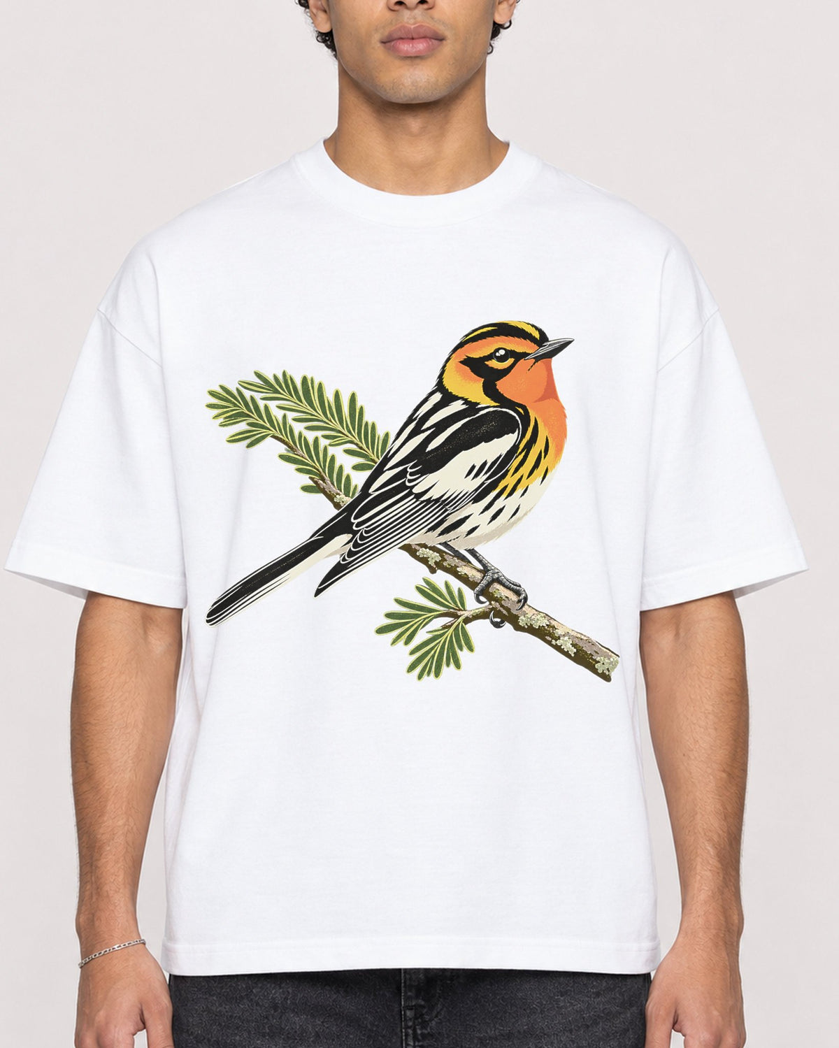 Mockup Boxy Heavyweight Tee White male close-up 10