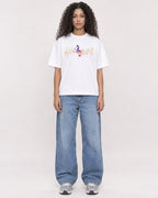 Mockup Boxy Heavyweight Tee White female full-body 10