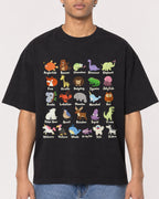 Mockup Boxy Heavyweight Tee Black male close-up 10