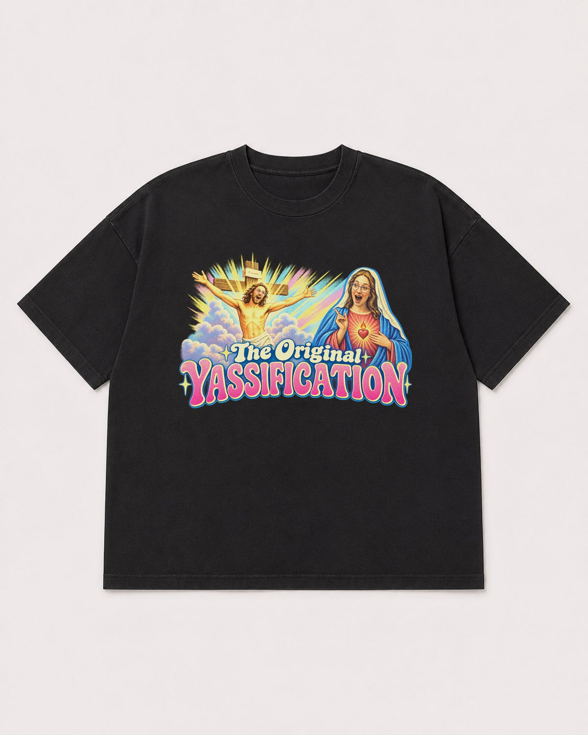 Mockup Boxy Heavyweight Tee Black product