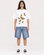 Mockup Boxy Heavyweight Tee White female full-body 46