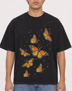 Mockup Boxy Heavyweight Tee Black male close-up 46