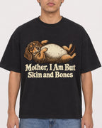 Mockup Boxy Heavyweight Tee Black male close-up 46