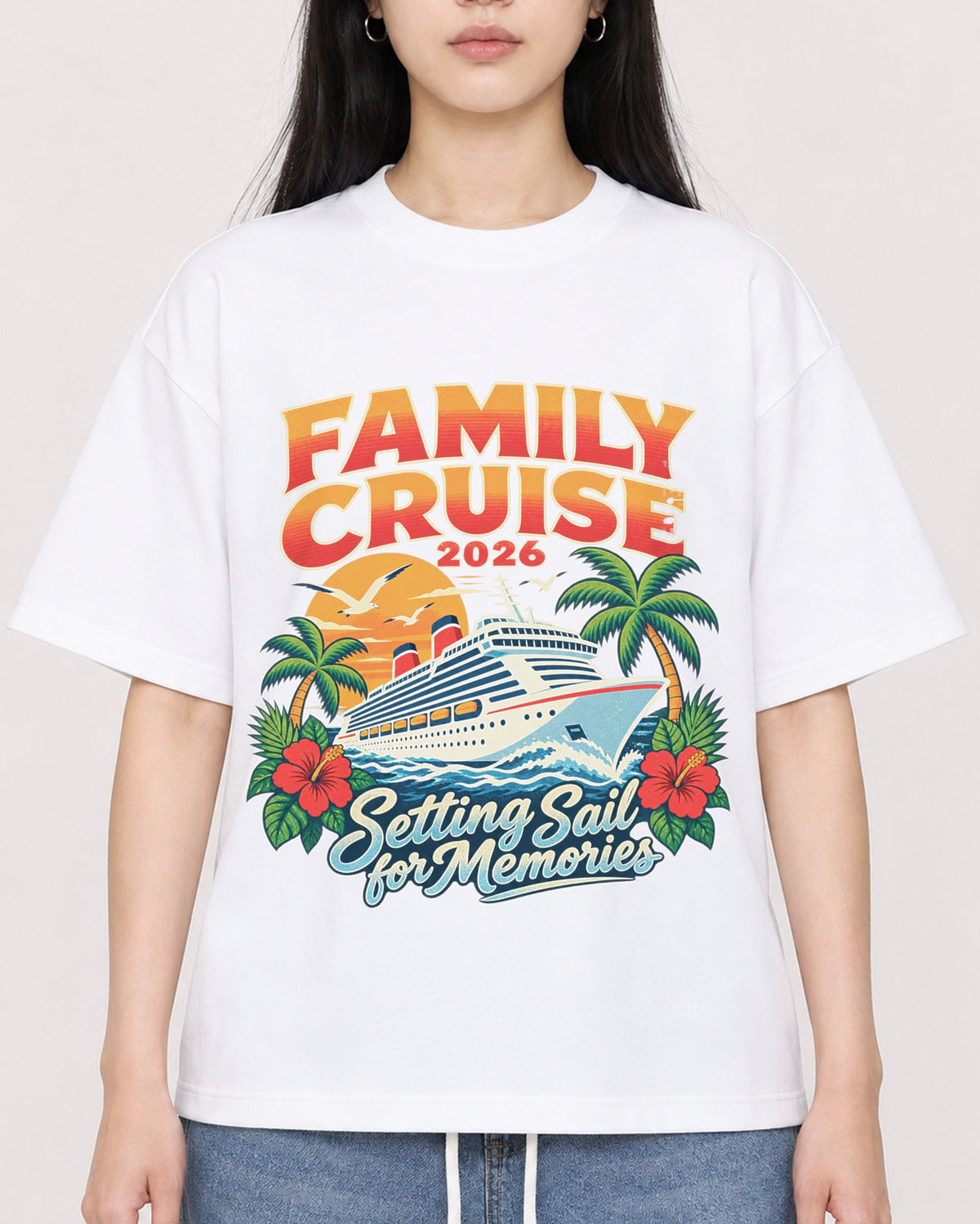 Mockup Boxy Heavyweight Tee White female close-up 01
