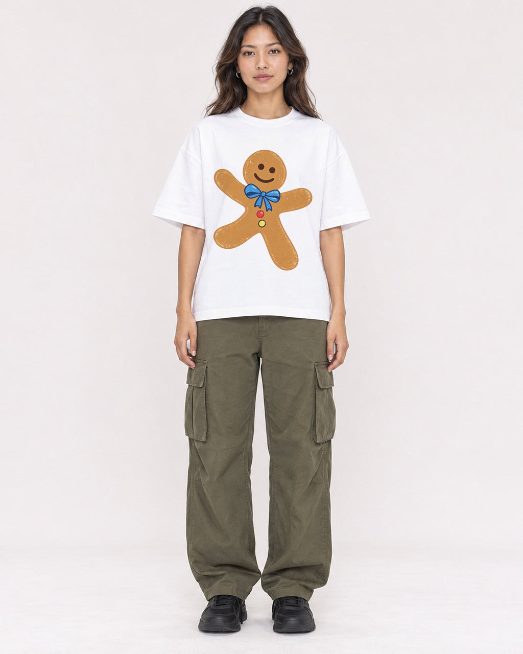 Mockup Boxy Heavyweight Tee White female full-body 02