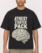 Mockup Boxy Heavyweight Tee Black male close-up 40