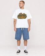 Mockup Boxy Heavyweight Tee White male full-body 18