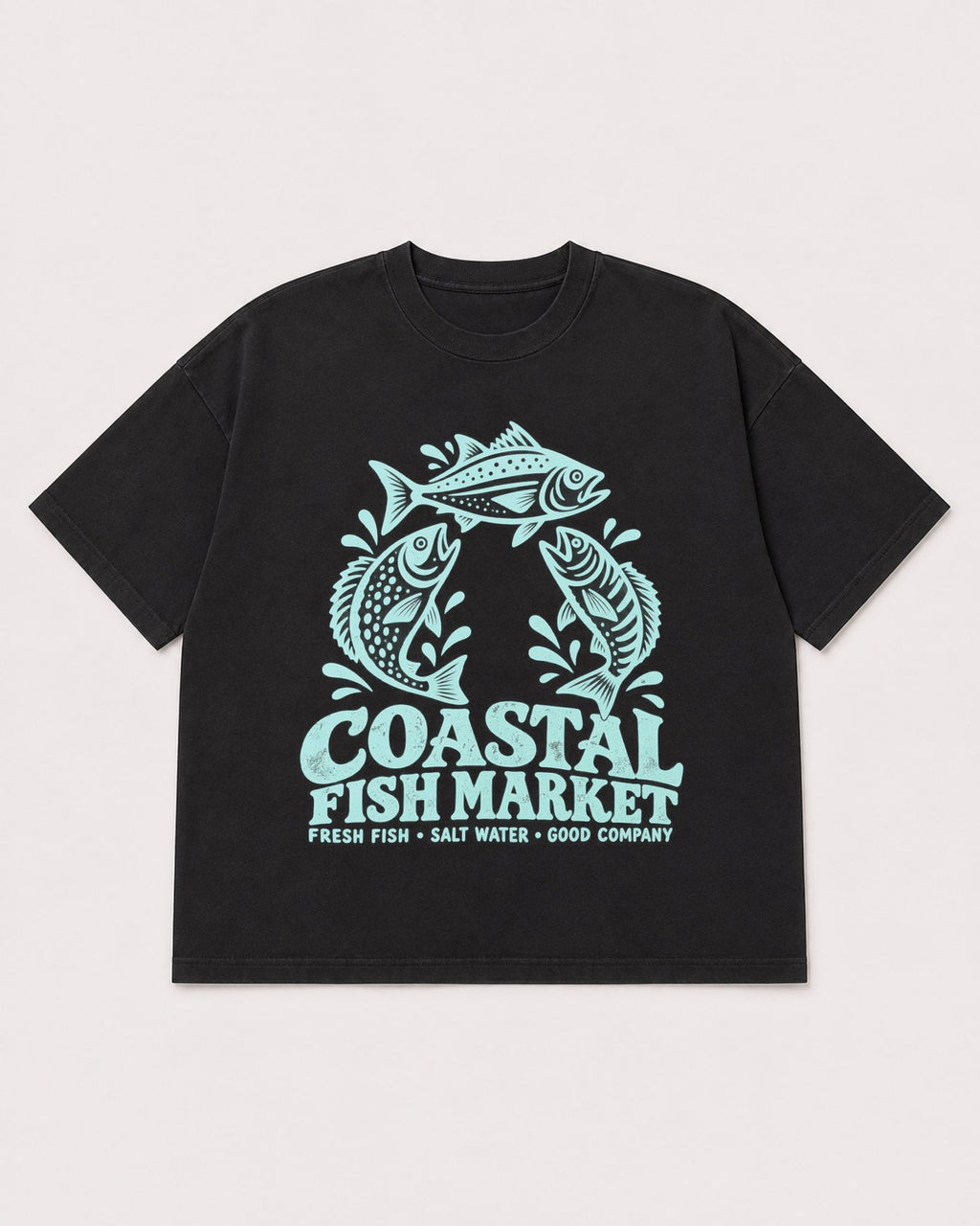 Mockup Boxy Heavyweight Tee Black product