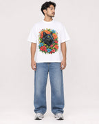 Mockup Boxy Heavyweight Tee White male full-body 02