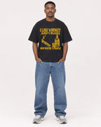 Mockup Boxy Heavyweight Tee Black male full-body 14