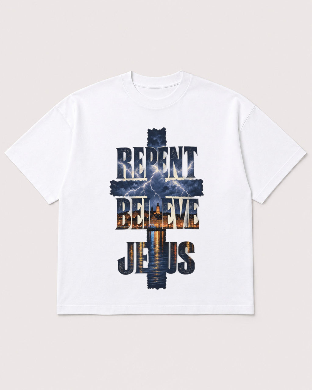 Mockup Boxy Heavyweight Tee White product