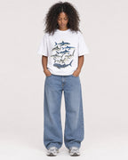 Mockup Boxy Heavyweight Tee White female full-body 05