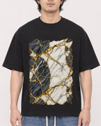 Mockup Boxy Heavyweight Tee Black male close-up 03