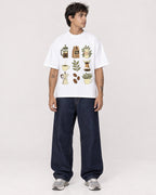 Mockup Boxy Heavyweight Tee White male full-body 06