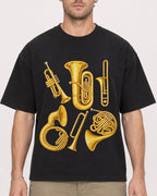 Mockup Boxy Heavyweight Tee Black male close-up 08