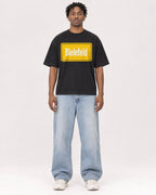 Mockup Boxy Heavyweight Tee Black male full-body 05