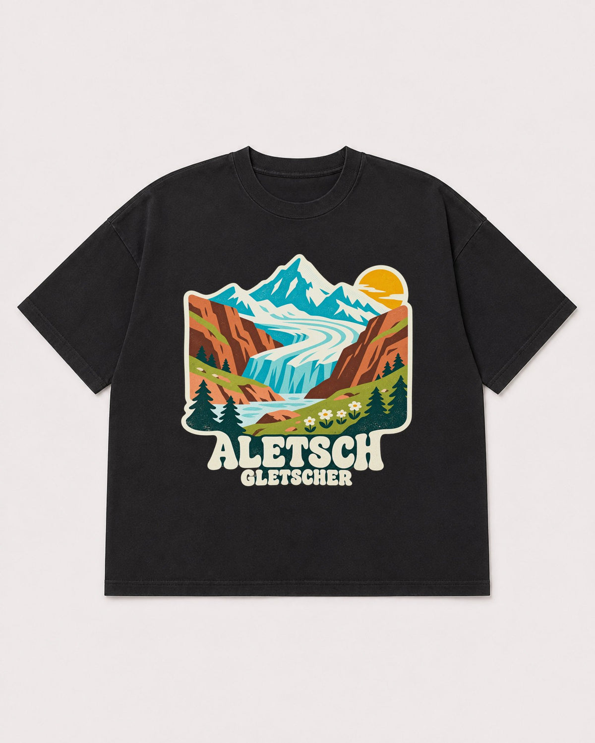 Mockup Boxy Heavyweight Tee Black product
