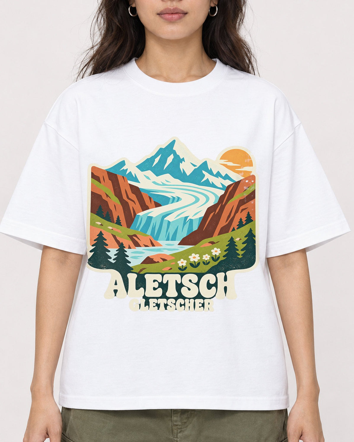 Mockup Boxy Heavyweight Tee White female close-up 02