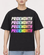 Mockup Boxy Heavyweight Tee Black male close-up 01