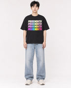 Mockup Boxy Heavyweight Tee Black male full-body 01