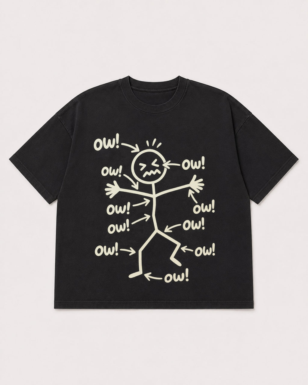 Mockup Boxy Heavyweight Tee Black product