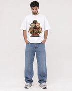 Mockup Boxy Heavyweight Tee White male full-body 07