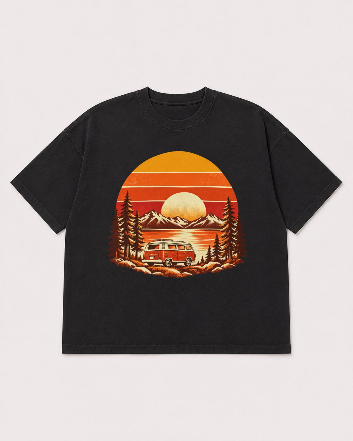 Mockup Boxy Heavyweight Tee Black product