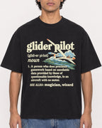 Mockup Boxy Heavyweight Tee Black male close-up 26