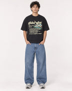 Mockup Boxy Heavyweight Tee Black male full-body 26