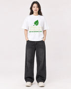 Mockup Boxy Heavyweight Tee White female full-body 03