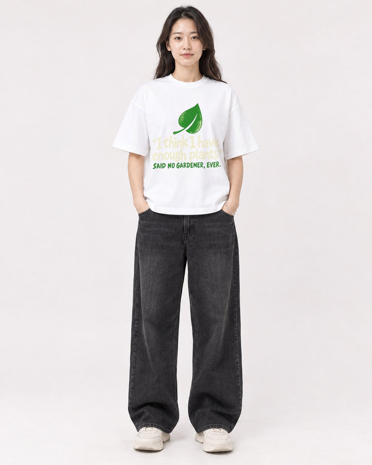 Mockup Boxy Heavyweight Tee White female full-body 03
