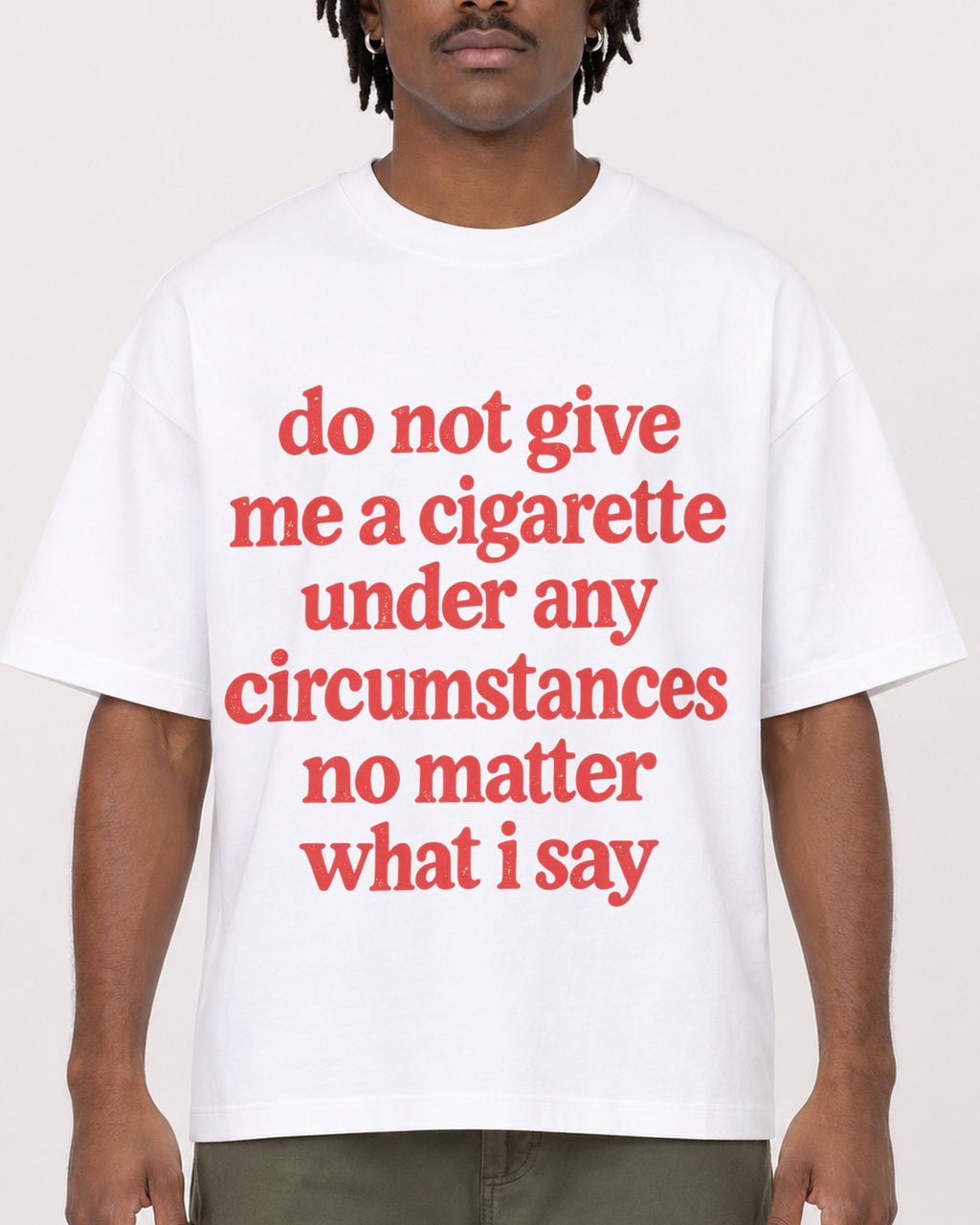 Mockup Boxy Heavyweight Tee White male close-up 04