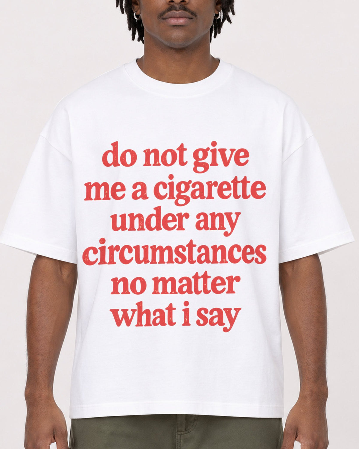 Mockup Boxy Heavyweight Tee White male close-up 04
