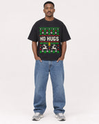 Mockup Boxy Heavyweight Tee Black male full-body 14