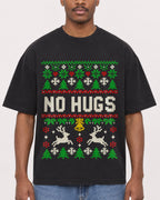 Mockup Boxy Heavyweight Tee Black male close-up 14