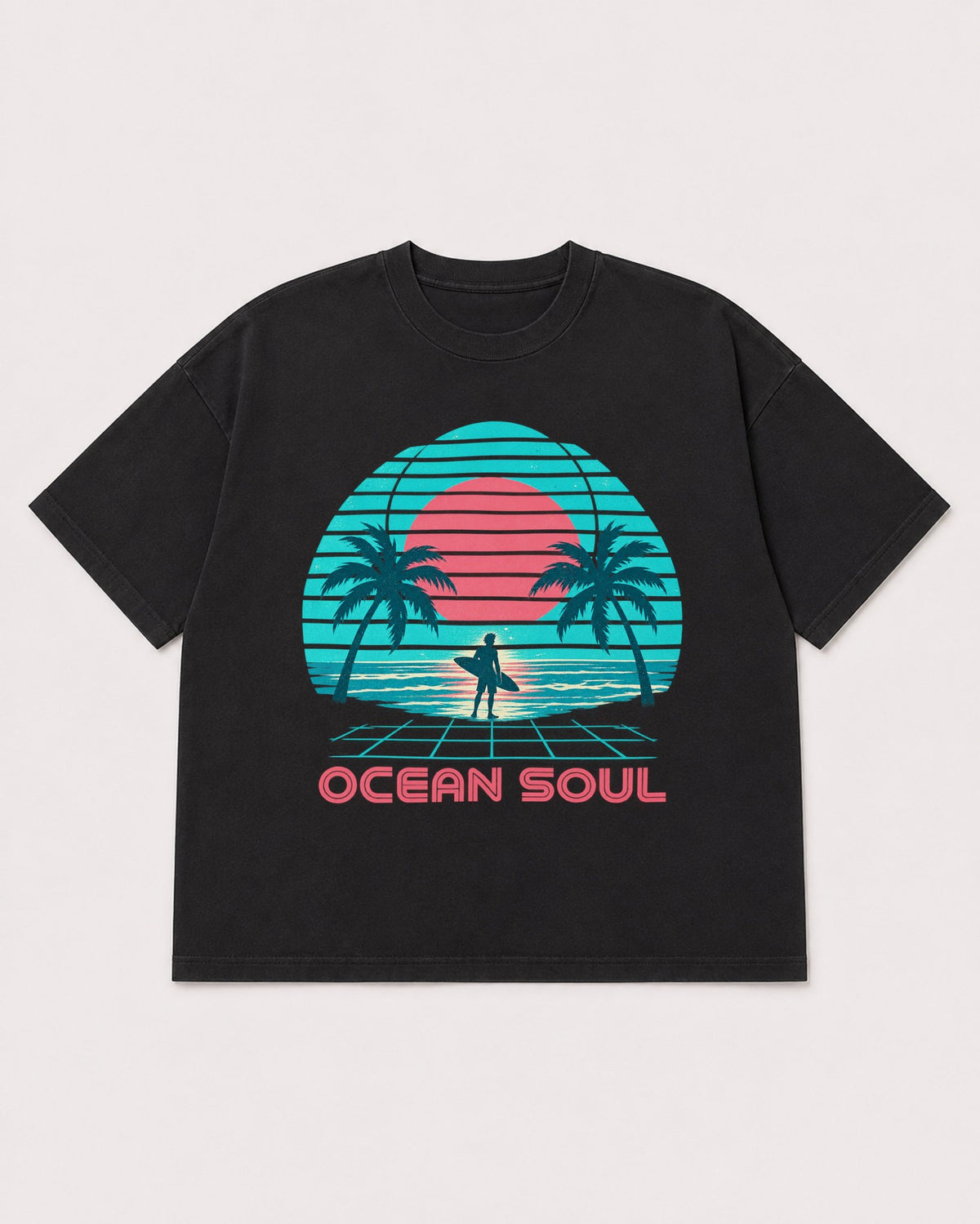 Mockup Boxy Heavyweight Tee Black product