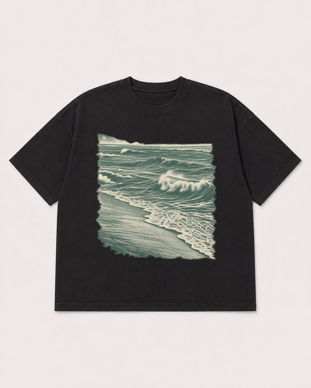 Mockup Boxy Heavyweight Tee Black product