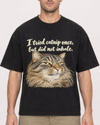 Mockup Boxy Heavyweight Tee Black male close-up 08