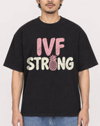 Mockup Boxy Heavyweight Tee Black male close-up 02