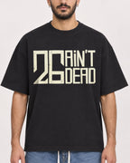 Mockup Boxy Heavyweight Tee Black male close-up 07