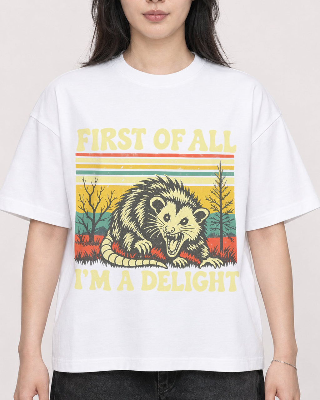 Mockup Boxy Heavyweight Tee White female close-up 13