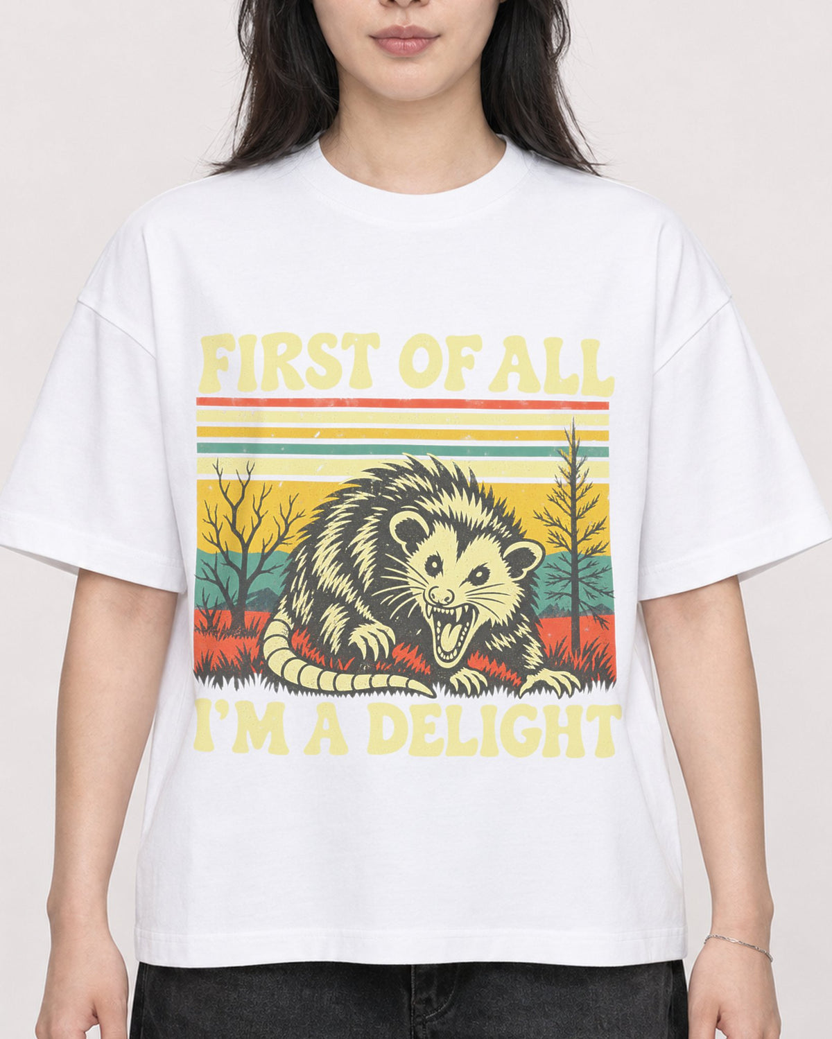 Mockup Boxy Heavyweight Tee White female close-up 13
