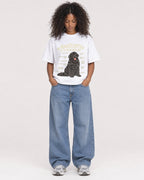 Mockup Boxy Heavyweight Tee White female full-body 05
