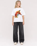 Mockup Boxy Heavyweight Tee White female full-body 08