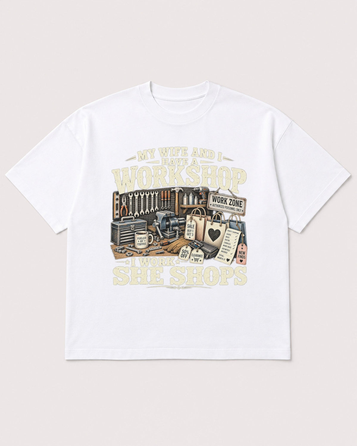 Mockup Boxy Heavyweight Tee White product