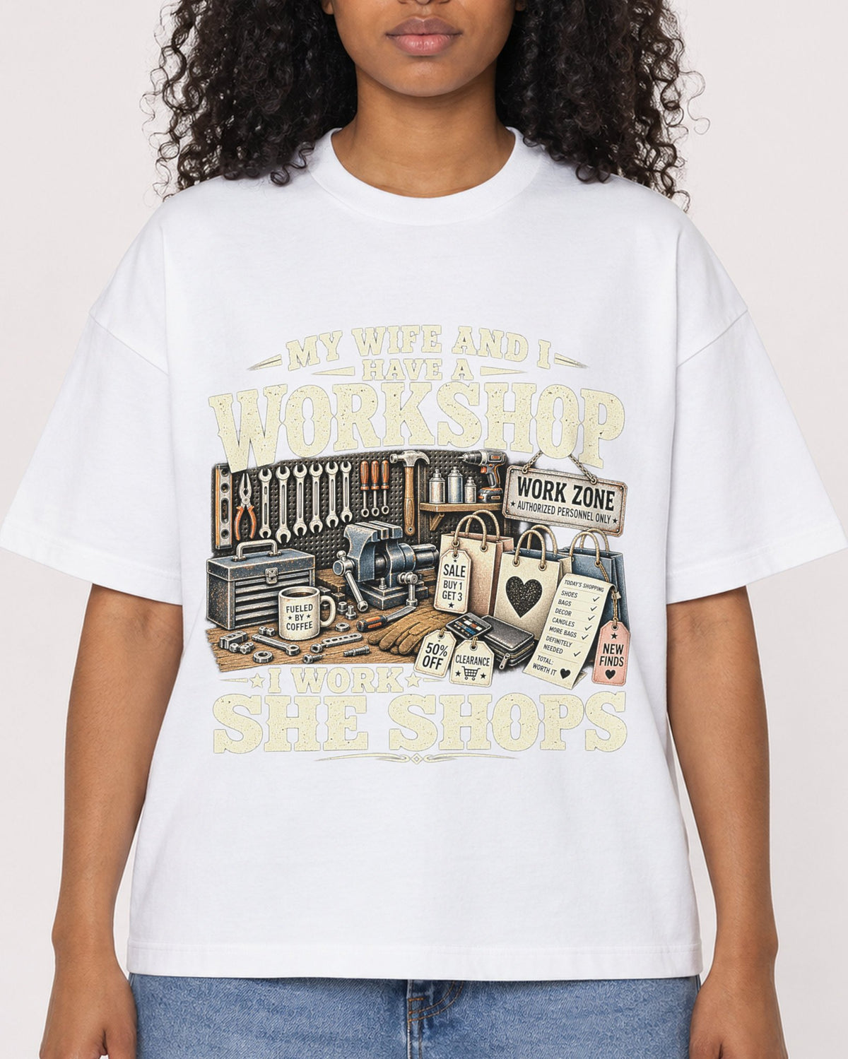 Mockup Boxy Heavyweight Tee White female close-up 05