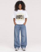 Mockup Boxy Heavyweight Tee White female full-body 05