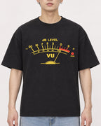 Mockup Boxy Heavyweight Tee Black male close-up 01