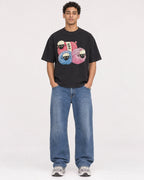 Mockup Boxy Heavyweight Tee Black male full-body 10